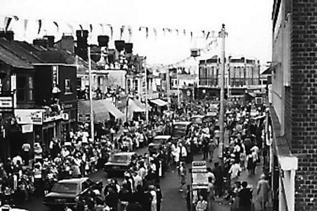 The Queens cortege heads north along London Road