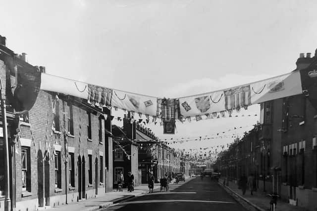 A location dear to my heart, Napier Road, Southsea decorated for the 1953 Coronation.  Photo:Mike Smith collection.