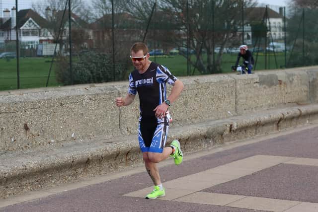 Chris Roxburgh won the second race of the Portsmouth Duathlon Series. Picture: David Brawn