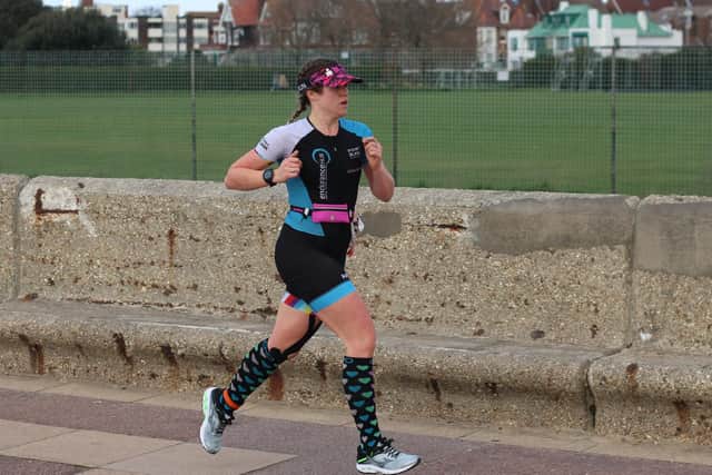 Victoria Ayriss finished third lady in Portsmouth Duathlon race two