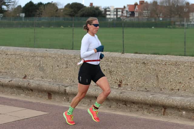 Kelly Stokes finished first lady in race two. Picture: David Brawn