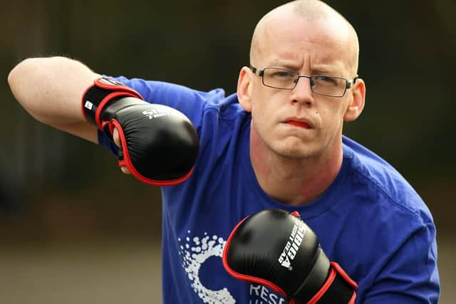 Nigel Golding from Lovedean, who competed at the MMA event and was disappointed by the audience fight  
Picture: Malcolm Wells (190213-1805)