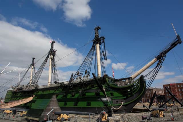 How HMS Victory will look when the painting is finished