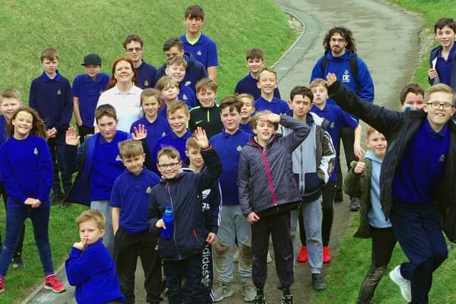 Youngsters from the South East Hampshire Boys' Brigade Battalion during their trip out to Fort Purbrook.