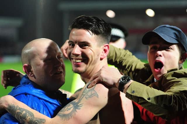 Adam Hamill (pictured) netted in Barnsley's 3-2 final win over Oxford. They also achieved promotion via the play-offs in League One having finished sixth. The Tykes sat eighth ahead of the final.