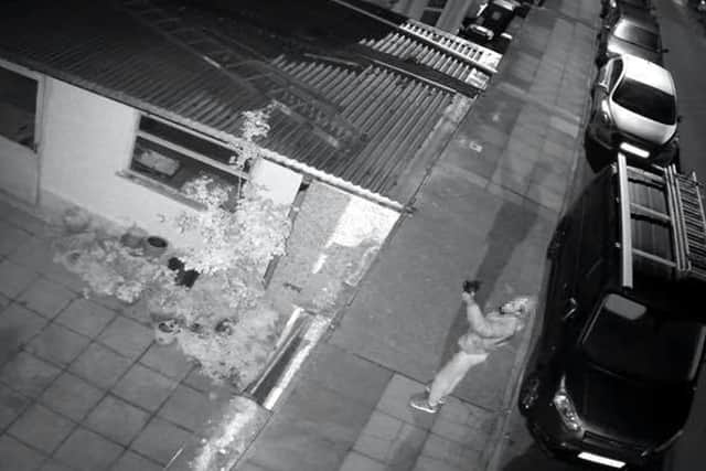 CCTV captured outside a home in Highgate Road in Copnor on March 28 at 2am shows a man allegedly trying to use a key-less car device to steal a vehicle. Pictures: Charlotte Blades/Blades Security Systems