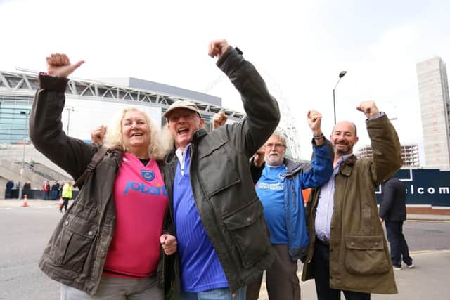 Pompey fans at Wembley
