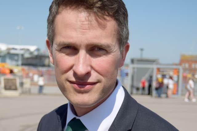 Defence secretary Gavin Williamson during a previous visit to Portsmouth Historic Dockyard