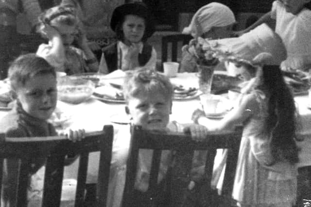 Southsea children from Napier Road enjoying a Coronation Day street party 1953.