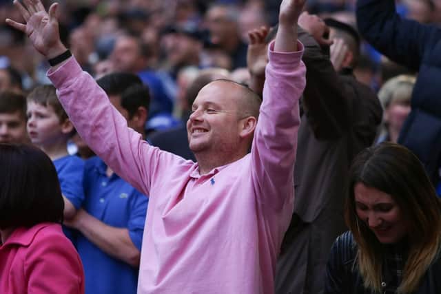 Pompey fans at Wembley. Picture : Habibur Rahman