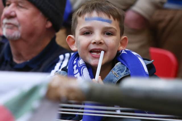 Tens of thousands of Pompey fans made the trip to Wembley on Sunday. Picture : Habibur Rahman