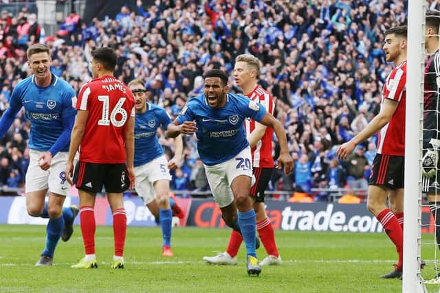 Nathan Thompson celebrates his Wembley leveller