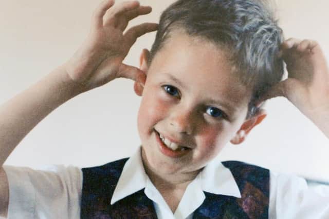 Simon Beecher as a child.