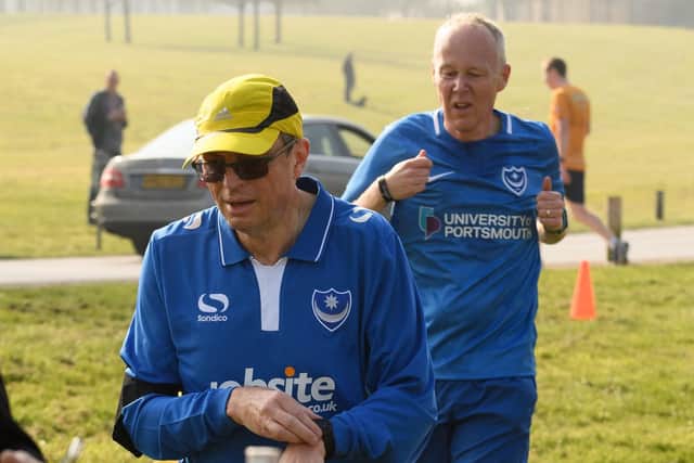 It was a great atmosphere at Fareham parkrun with lots of people marking the start of Wembley weekend for Pompey