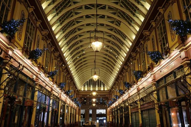 HLeadenhall Market at Christmas by Peter Yalden