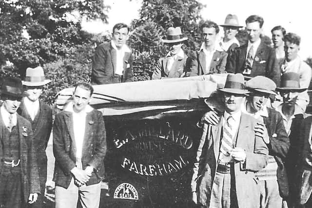Harold Ruffell (far right) and Jack Ruffell (top left) were the uncles of Mrs M. Coventry, nee Barbour, who sent the picture.