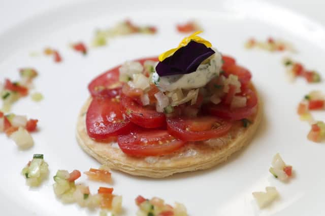 Food prepared as Royal Navy chefs and stewards team up with students at Havant and South Downs College to cook a special lunch in aid of Rowans Hospice. Picture: MoD/Crown Copyright