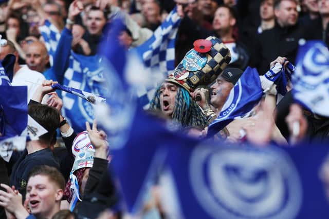 Pompey fans at Wembley