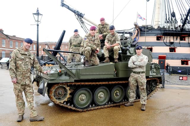 The Royal Armoured Corps (RAC) were down at Portsmouth Historic Dockyard on Thursday, March 4, to promote themselves and celebrate their 80th anniversary.Picture: Sarah Standing (040419-5055)