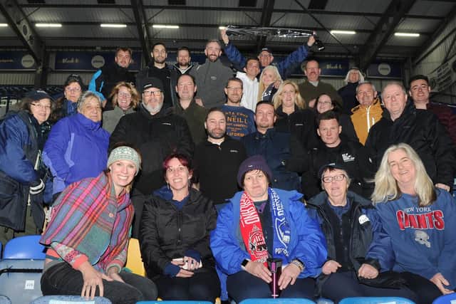 CEO's and charity volunteers before spending the night in Fratton Park. Picture: Habibur Rahman