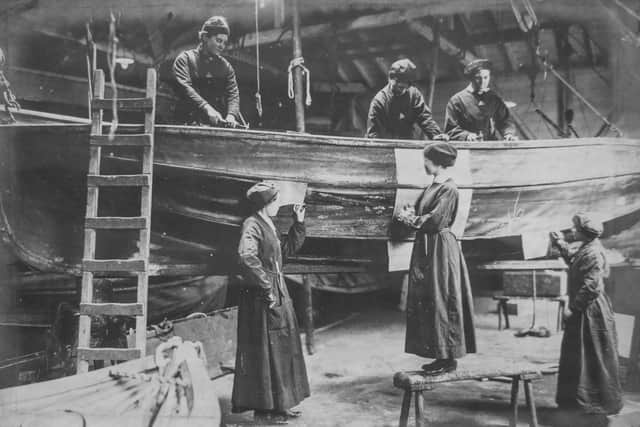 Repairing Berthon boats - Boat House. Picture: Portsmouth Royal Dockyard Historical Trust