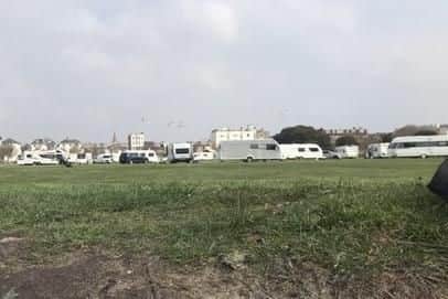 Travellers on Southsea Common