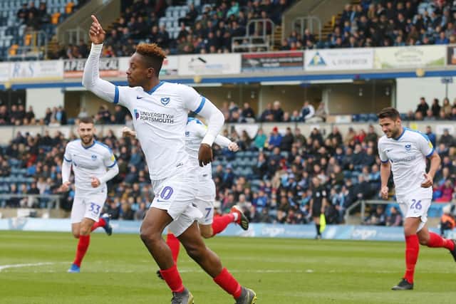 Jamal Lowe celebrates his opener