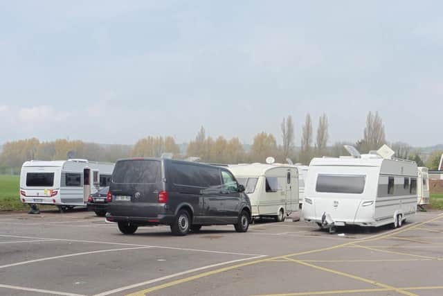 The travellers have parked next to King George V Playing Fields. Picture: David George