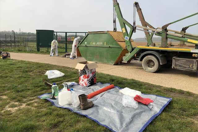 The asbestos removal