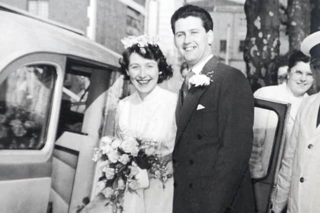 Jim and Pamela Whitehouse on their wedding day.