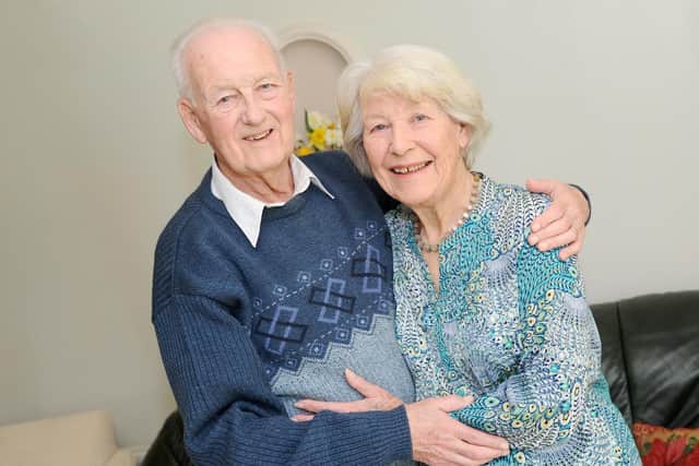 Jim Whitehouse (85) and his wife Pamela (84) from Clanfield, are celebrating their Diamond Wedding Anniversary on Thursday, April 4.

Picture: Sarah Standing (010419-4842)