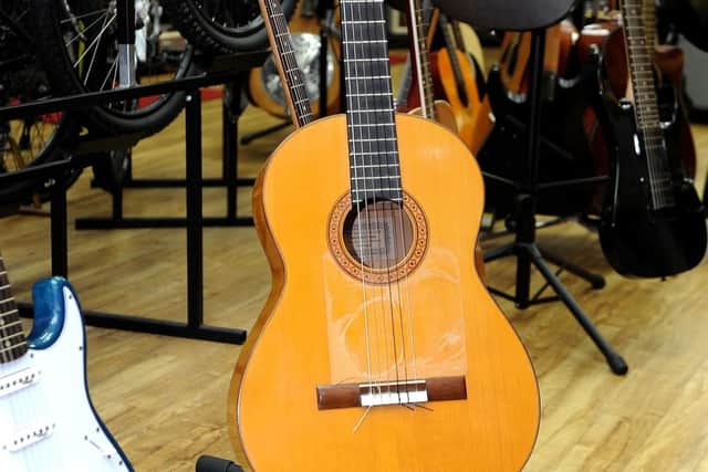 John Drew's guitar.
Picture: Habibur Rahman