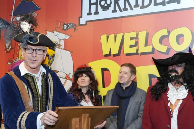 Martin Brown, illustrator of Horrible Histories. Picture: Sarah Standing (040419-5159)