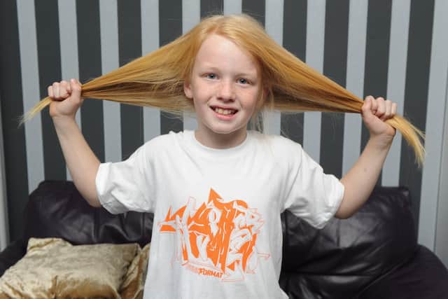 Shamus Sweeney, 10, pictured before he goes for the chop. Photo: Habibur Rahman