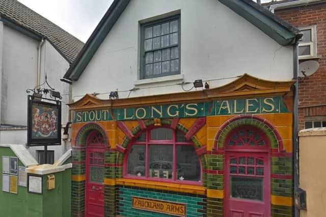 This pub in Netley Road is named after George Eden, 1st Earl of Auckland, who was a politician during the 19th Century and served as Governor-General of India. The sign depicts that Eden family coat of arms.