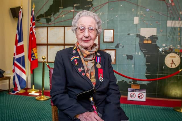 Marie Scott in the Map room of Southwick house.