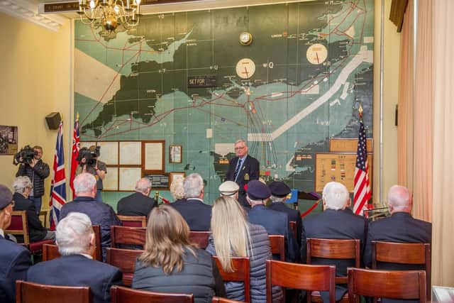 Curator Willie Dick giving a speech in the maproom in Southwick House
Picture: Habibur Rahman
