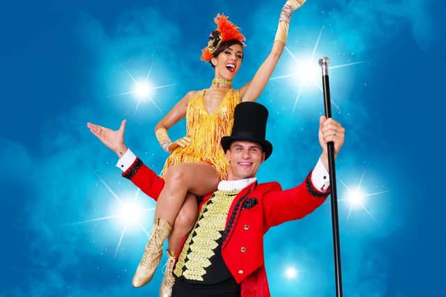 Aljaz Skorjanec and Janette Manrara in The Greatest Showman mode