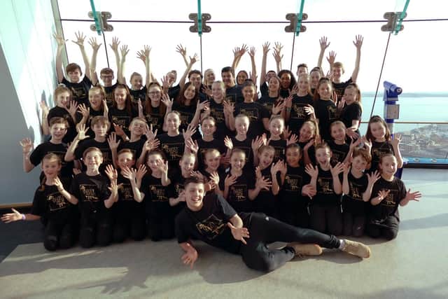 The cast of Bugsy Malone at The Kings Theatre, April 2019.