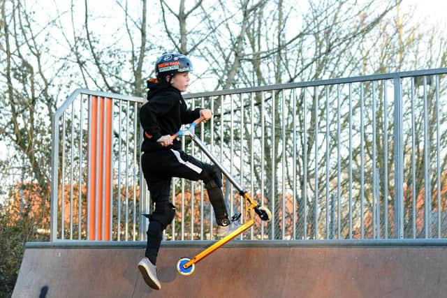 Kallum came second place in the Under 8's Scoot GB competition in November last year. Picture: Sarah Standing (140219-1194)