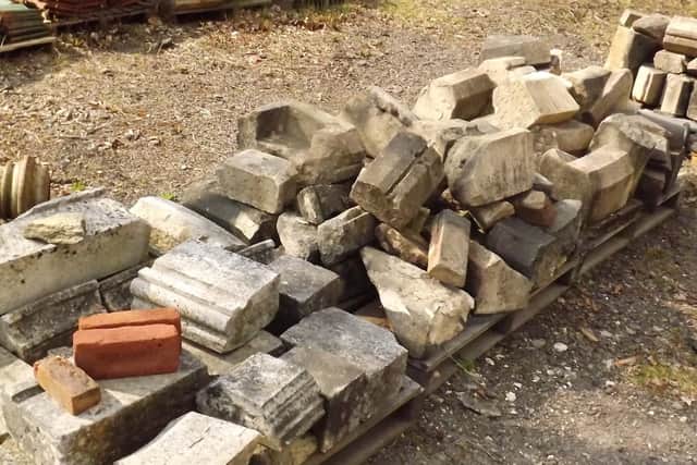 When I visited the Bursledon Brickworks Museum I was told this pile of rubble was the remains of Mile End Cemetery gates.