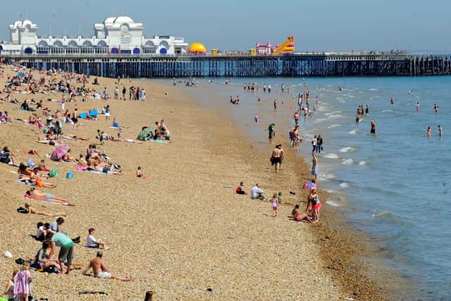 Portsmouth will bask in the sunshine and hot temperatures over the bank holiday weekend. Picture: Allan Hutchings (101611-030)