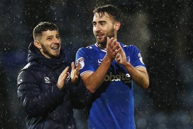Conor Chaplin and Ben Close together. Picture: Joe Pepler