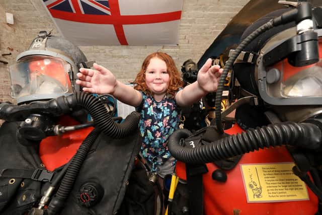 Alice Coombs, 8. Children search for seashells at Gosport Diving Museum, to win seashells filled with mini Easter eggs.              Picture: Chris Moorhouse          (200419-5)