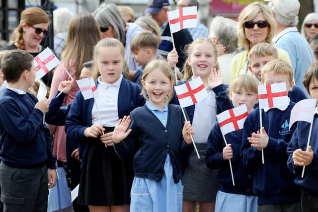 Pictured is: (middle) Emily Matthews (8) from Emsworth Primary School.

Picture: Sarah Standing (230419-5637)