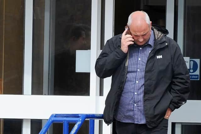 Simon Ryan, 48, leaving Portsmouth Magistrates Court
Picture: (180419-5326)