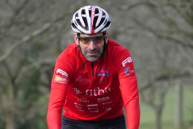 Francis Benali training for his mega endurance challenge.