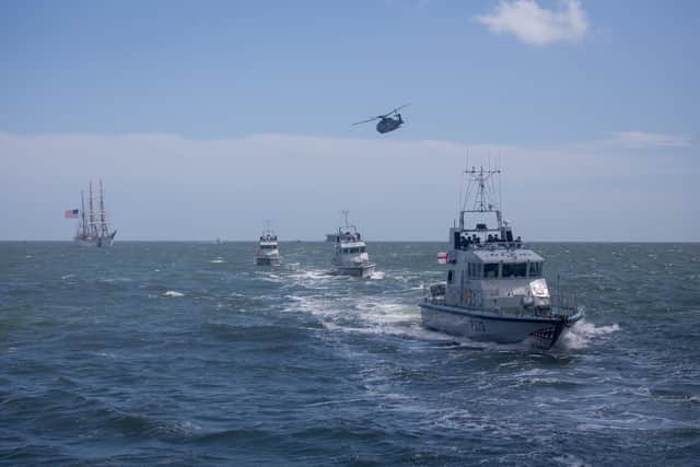 Some of the 14 ships of the P2000 squadron on exercise in the Solent, giving them the chance to practise manoeuvres, formations and seamanship skills.
Picture: Habibur Rahman