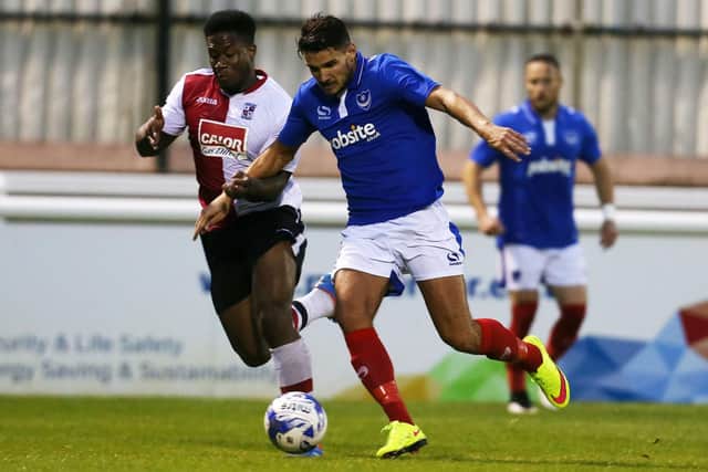 Gareth Evans in action at Woking in 2015. Picture: Joe Pepler