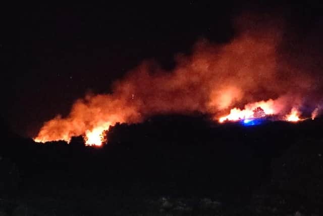 Fire in Ashdown Forest. Picture: Burwash Fire Station/ Twitter